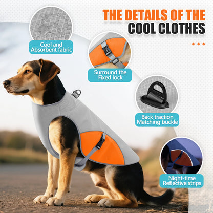 Cooling Dog Vest Harness – Quick-Dry Reflective Summer Jacket for Small, Medium, and Large Dogs