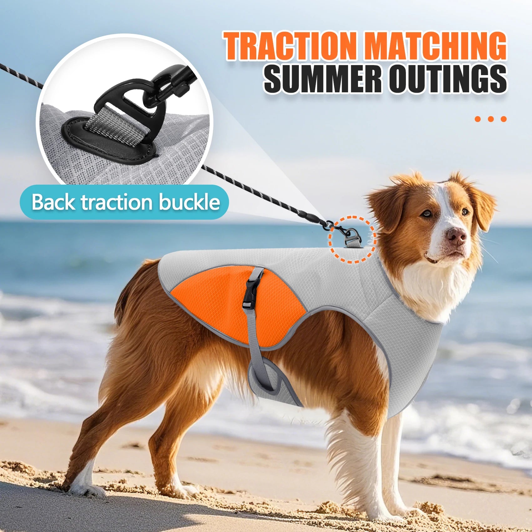 Cooling Dog Vest Harness – Quick-Dry Reflective Summer Jacket for Small, Medium, and Large Dogs
