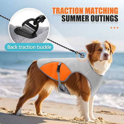 Cooling Dog Vest Harness – Quick-Dry Reflective Summer Jacket for Small, Medium, and Large Dogs