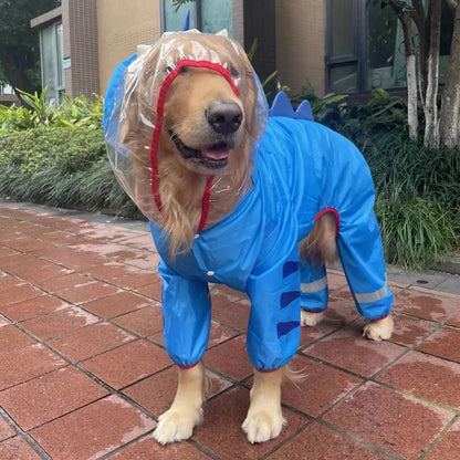 Waterproof Dog Raincoat – Reflective Hooded Rain Jacket for Small, Medium, and Large Dogs