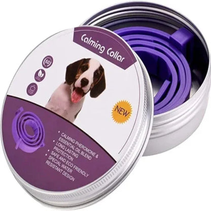 Calming Pheromone Pet Collar – Adjustable Anxiety Relief Collar for Dogs and Cats