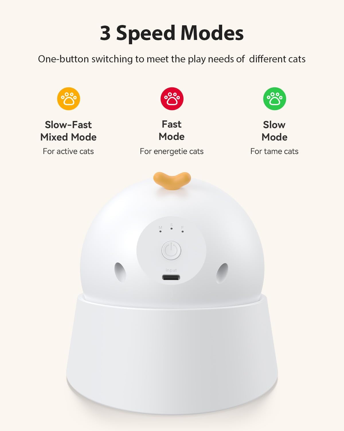 ROJECO Automatic Laser Cat Toy | 360° Interactive Trajectory | USB Rechargeable | Auto Shut-Off | Indoor Cat Exercise Toy